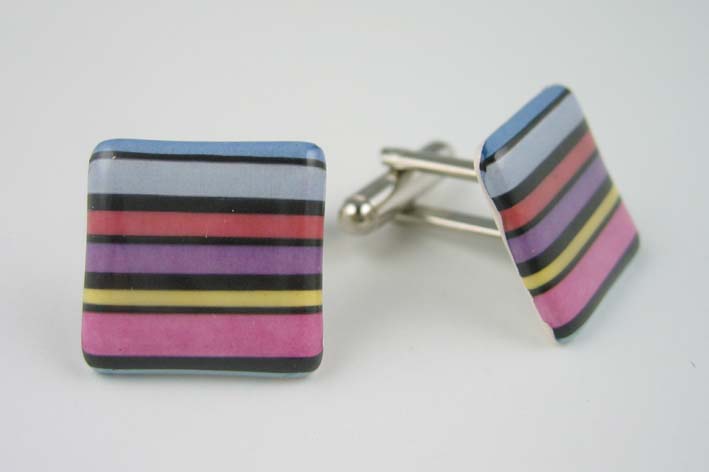 View Stripey cufflinks